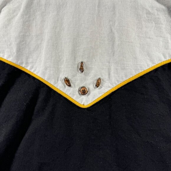 Vintage 1849 Authentic Ranchwear Size Medium Button Up Shirt Western Silver-Tip - Picture 9 of 11